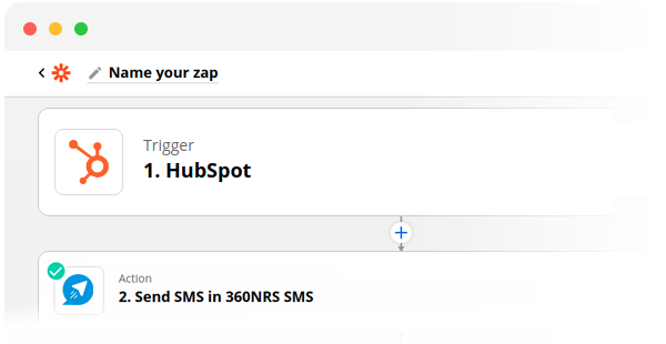 Connexion de zapier et hubspot avec 360NRS